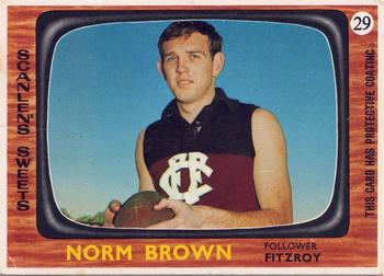 1967 Scanlens VFL #29 Norm Brown Front